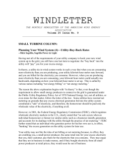 Planning you wind system-utility buy-back rates