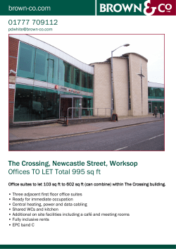The Crossing, Newcastle Street, Worksop Offices TO LET Total 995