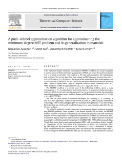 A Push-Relabel Algorithm for Approximating the