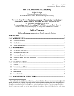 key evaluation checklist