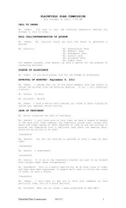PLAINFIELD PLAN COMMISSION