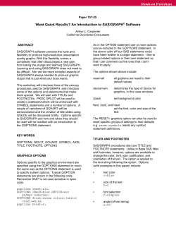 SUGI 25: Want Quick Results? An Introduction to SAS/GRAPHr