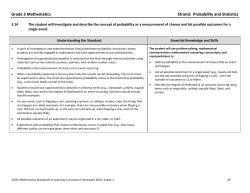 Grade 3 Mathematics Strand: Probability and Statistics