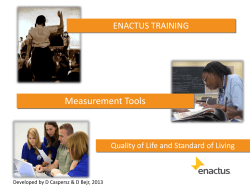Standard of Living - Enactus Australia