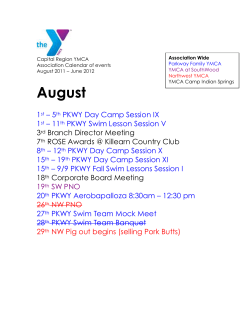 Capital Region YMCA Association Calendar of events August 2011