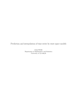 Prediction and interpolation of time series by state space models