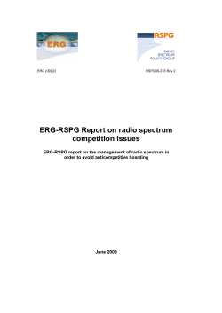 ERG-RSPG Report on radio spectrum competition issues
