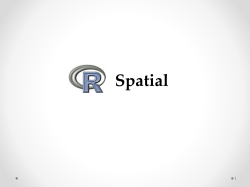 Spatial Data in R
