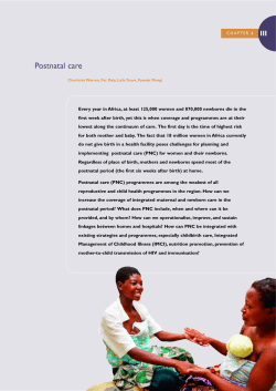 Postnatal care - World Health Organization
