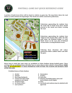 FOOTBALL GAME DAY QUICK REFERENCE GUIDE