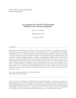An Assignment Model of Knowledge Diffusion and Income Inequality