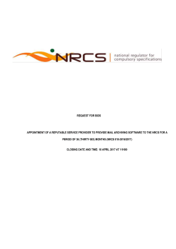 Mail Archiving Bid document