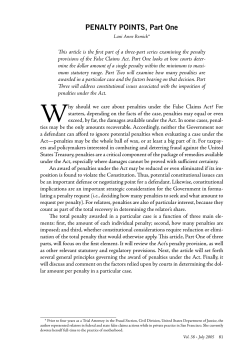 PENALTY POINTS, Part One