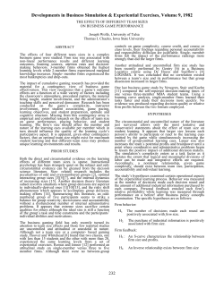 the effects of different team sizes on business game