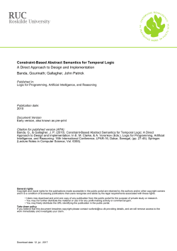 Constraint-Based Abstract Semantics for Temporal Logic A Direct