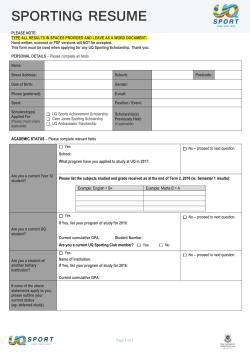 Sporting Resume Template