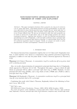 NONCOMMUTATIVE GENERALIZATIONS OF THEOREMS OF