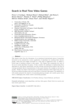 Search in Real-Time Video Games - DROPS