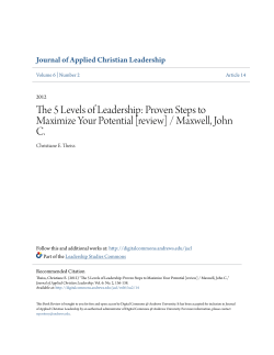 The 5 Levels of Leadership: Proven Steps to Maximize Your Potential