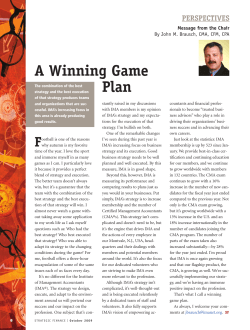 A Winning Game Plan
