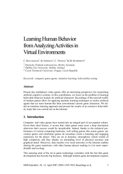 Learning Human Behavior from Analyzing Activities - MMI