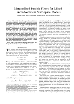 Marginalized Particle Filters for Mixed Linear/Nonlinear State