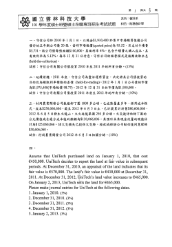 Assume that UniTech purchased land on January 1, 2010, that cost