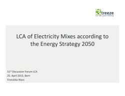 LCA of Electricity Mixes according to the Energy Strategy 2050