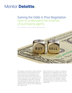 Evening the Odds in Price Negotiation How to understand
