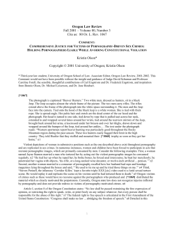 Oregon Law Review Fall 2001 &ndash; Volume 80, Number 3 Cite as: 80