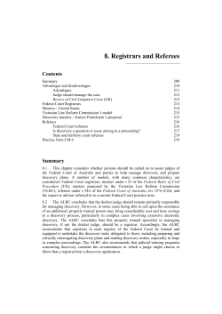 8. Registrars and Referees - Australian Law Reform Commission