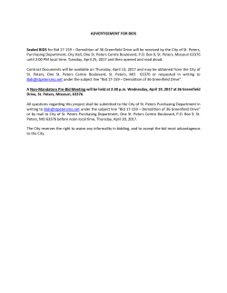 ADVERTISEMENT FOR BIDS Sealed BIDS for Bid 17