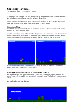 Scrolling Tutorial
