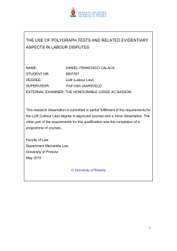 the use of polygraph tests and related evidentiary aspects in labour