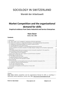 Market Competition and the organizational demand for skills