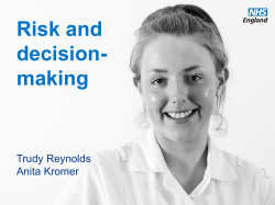 Risk and Decision Making