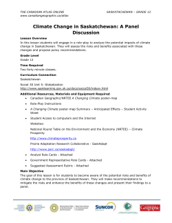 Climate Change in Saskatchewan: A Panel Discussion