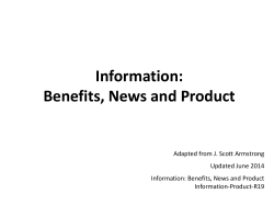 Product Information - Advertising Principles