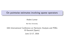 On pointwise estimates involving sparse operators