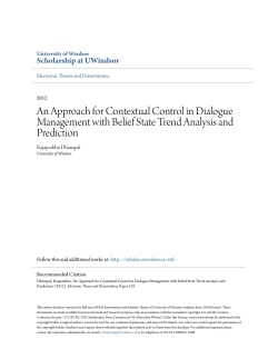 An Approach for Contextual Control in Dialogue Management with