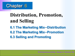 Distribution and Promotion