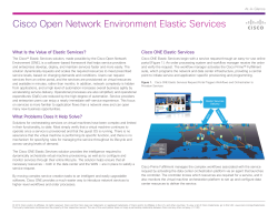 Cisco Open Network Environment Elastic Services