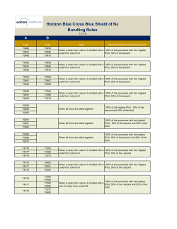 2016 Radiology Bundling Rules - Horizon Blue Cross Blue Shield