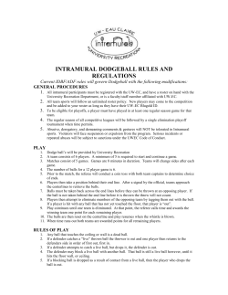 intramural dodgeball rules and regulations