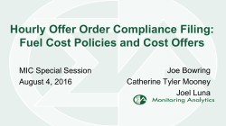 Hourly Offer Order Compliance Filing: Fuel Cost Policies