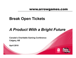 Break Open Tickets A Product With a Bright Future