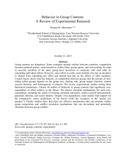 PUNISHMENT AS THE MEAN OF COOPERATION