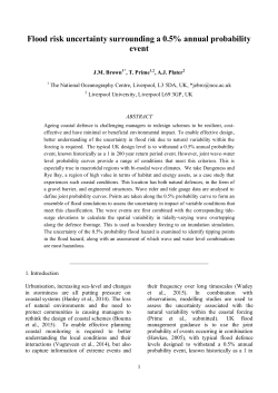 Flood risk uncertainty surrounding a 0.5% annual probability event