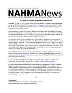 Last Chance to Preregister for #nahma16`s Winter Meeting
