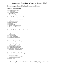 Geometry Enriched Midterm Review 2015 The following sections